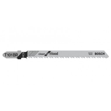 Лобзиковые пилки (3 шт) T 101 BR Clean for Wood, HCS Bosch 2608633779 