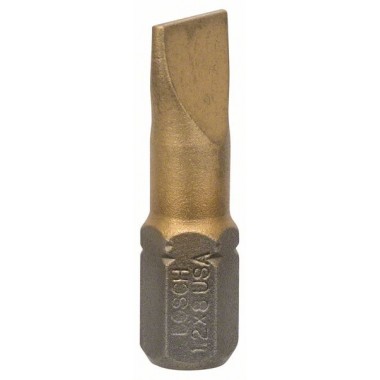 Биты (10 шт) Max Grip 25 мм S 1.2х8.0 Bosch 2607001496 