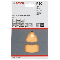 Набор шлифлистов (10 шт) C470 Best for Wood+Paint 102x62,93 мм K80 Bosch 2608607403 