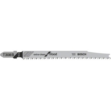25 Лобзиковых пилок Т 308 В Extra-clean for Wood , HCS Bosch 2608663752 