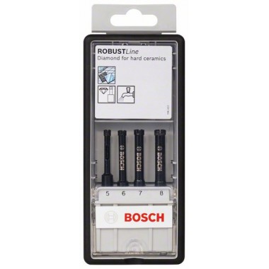 Набор Robust Line алмазные сверла 5/6/7/8 мм Bosch 2607019881 