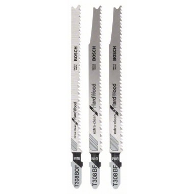 Набор лобзиковых пилок 3 шт Extra-clean for HardWood Bosch 2607010593 