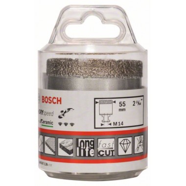 Алмазная коронка 55 мм DRY SPEED Bosch 2608587126 