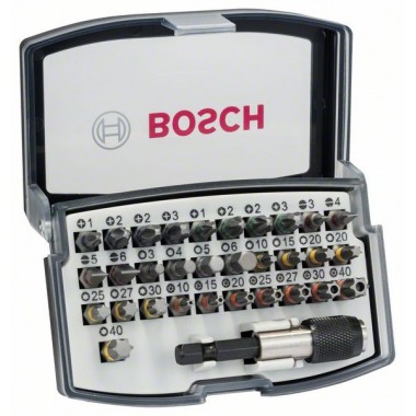 Набор Бит Extra Hard с цветовой кодировкой 32 шт Bosch 2607017319 