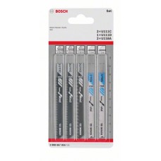 Лобзиковые пилки (5 шт) 2хU111C, U111D, 2xU118A Bosch 2608667855 