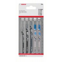 Лобзиковые пилки (5 шт) T119BO, T119B, T111C, T118A, T118B Bosch 2608667857 