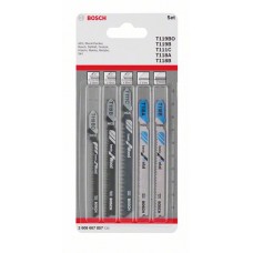 Лобзиковые пилки (5 шт) T119BO, T119B, T111C, T118A, T118B Bosch 2608667857 