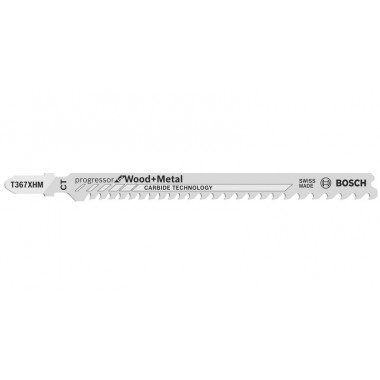 3 Лобзиковые пилки  T 367 XHM Progressor for Wood and Metal, Carbide Bosch 2608667562 