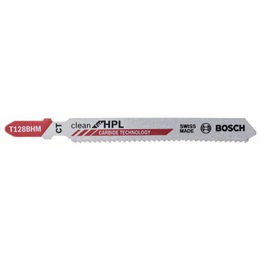 3 Лобзиковые пилки  T 128 BHM Clean for HighPressureLaminate, Carbide Bosch 2608667563 