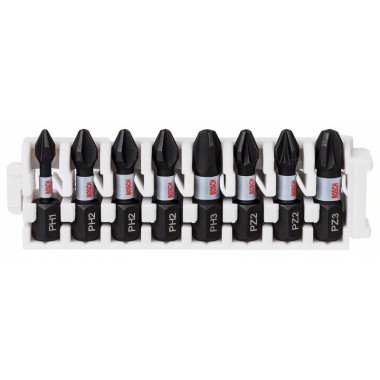 Кассета ударных бит Impact Control 25 мм PH1, PH2 (3шт), PH3, PZ2 (2шт), PZ3 Bosch 2608522323 