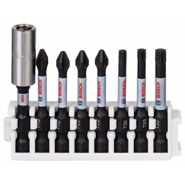 Кассета ударных бит Impact Control 50 мм PH2 (2шт), PZ2 (2шт), T20, T25, T30 + магнитный держатель Bosch 2608522326 