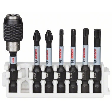 Кассета ударных бит Impact Control 50 мм PH2, PZ2, T15, T20, T25, T30 + держатель QuickRelease Bosch 2608522327 