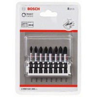 Кассета ударных бит Impact Control 50 мм PH1, PH2 (3шт), PH3, PZ2 (2шт), PZ3 Bosch 2608522328 