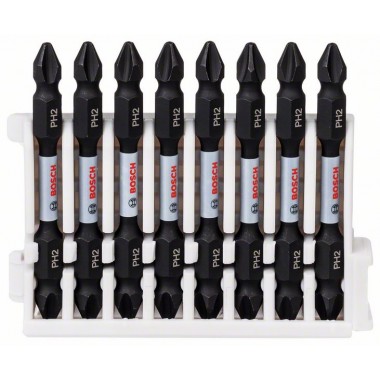Кассета двусторонних ударных бит Impact Control 65 мм PH2/PH2 8 шт Bosch 2608522337 