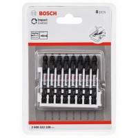 Кассета двусторонних ударных бит Impact Control 65 мм PZ2/PZ2 8 шт Bosch 2608522338 