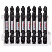 Кассета двусторонних ударных бит Impact Control 65 мм PZ2/PZ2 8 шт Bosch 2608522338 
