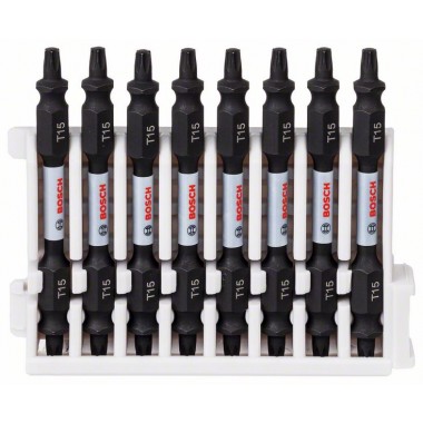 Кассета двусторонних ударных бит Impact Control 65 мм T15/T15 8 шт Bosch 2608522342 