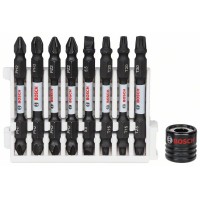 Кассета двусторонних ударных бит Impact Control 65 мм PH1/PH2, PH2/PH3, PH2/PZ2 (2шт), S1x5.5, T15/T20 (2шт), T25/T30 + магнитная муфта Bosch 2608522345 