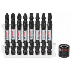 Кассета двусторонних ударных бит Impact Control 65 мм PH1/PH2, PH2/PH3, PH2/PZ2 (2шт), S1x5.5, T15/T20 (2шт), T25/T30 + магнитная муфта Bosch 2608522345 