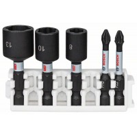 Кассета торцовых ключей 8, 10, 13 мм и ударных бит Impact Control 50 мм PH2, PZ2 Bosch 2608522350 