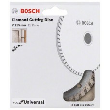 Алмазныйазный диск ECO Univ.Turbo 115-22,23 мм Bosch 2 608 615 036 
