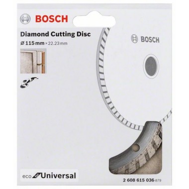Алмазныйазный диск ECO Univ.Turbo 115-22,23 мм Bosch 2 608 615 036 