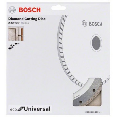 Алмазныйазный диск ECO Univ.Turbo 230-22,23 мм Bosch 2 608 615 039 