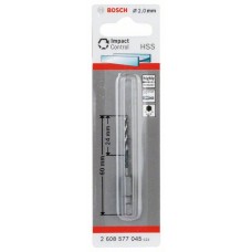Сверло по металлу Impact Control с шестигранным хвостовиком, 2 мм Bosch 2608577045 