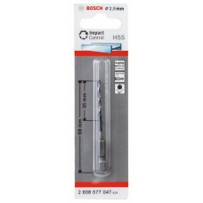 Сверло по металлу Impact Control с шестигранным хвостовиком, 2.5 мм Bosch 2608577047 