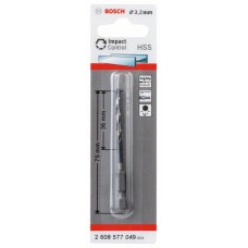 Сверло по металлу Impact Control с шестигранным хвостовиком, 3.2 мм Bosch 2608577049 