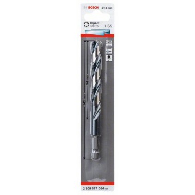 Сверло по металлу Impact Control с шестигранным хвостовиком, 11 мм Bosch 2608577064 