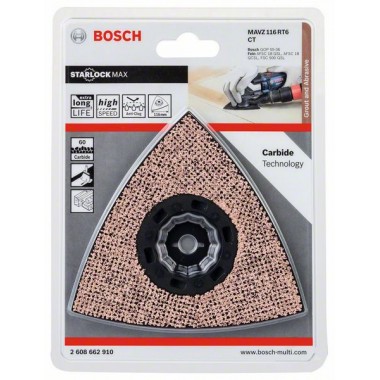 StarlockMax твердосплавная шлифпластина 116 мм зерн.60 МAVZ 116 RT6 Bosch 2608662910 