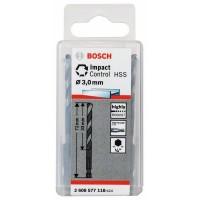 10 сверл по металлу Impact Control с шестигранным хвостовиком, 3 мм Bosch 2608577118 