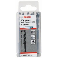 Сверло по металлу (10 шт) Impact Control с шестигранным хвостовиком, 3.5 мм Bosch 2608577119 