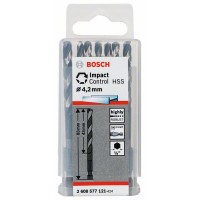 Сверло по металлу (10 шт) Impact Control с шестигранным хвостовиком, 4.2 мм Bosch 2608577121 