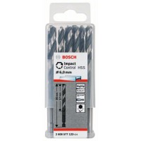 Сверло по металлу (10 шт) Impact Control с шестигранным хвостовиком, 6 мм Bosch 2608577123 