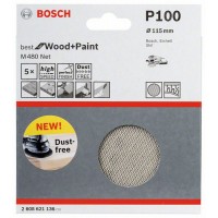 Набор шлифкругов (5 шт) M480 на сетчатой основе 115 мм K100 Bosch 2608621136 