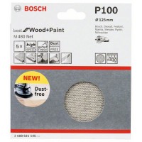 Набор шлифкругов (5 шт) M480 на сетчатой основе 125 мм K100 Bosch 2608621145 