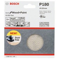 Набор шлифкругов (5 шт) M480 на сетчатой основе 125 мм K180 Bosch 2608621148 
