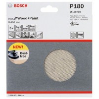 Набор шлифкругов (5 шт) M480 на сетчатой основе 150 мм K180 Bosch 2608621166 