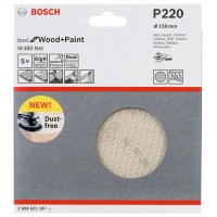 Набор шлифкругов (5 шт) M480 на сетчатой основе 150 мм K220 Bosch 2608621167 