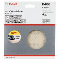 Набор шлифкругов (5 шт) M480 на сетчатой основе 150 мм K400 Bosch 2608621170 