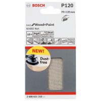 Набор шлифлистов (10 шт) M480 на сетчатой основе 70x125 мм K120 Bosch 2608621218 