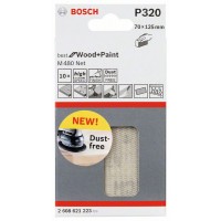 Набор шлифлистов (10 шт) M480 на сетчатой основе 70x125 мм K320 Bosch 2608621223 