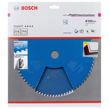 Пильный диск Expert for High Pressure Laminate 250x30x2.8/1.8x80 T Bosch 2 608 644 359 
