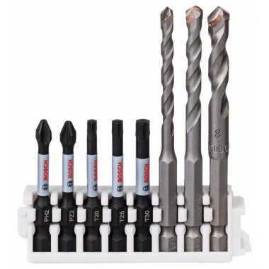 Кассета ударных бит Impact Control 50 мм 5 шт и сверл Hex-9 Ceramic 3 шт Bosch 2608577145 
