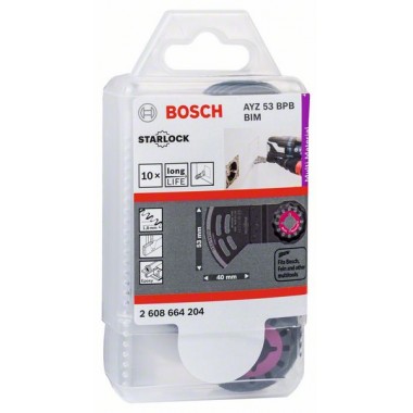 10 Starlock BIM пильных полотен Dual-Tec 53x40 мм AYZ 53 BPB Bosch 2608664204 
