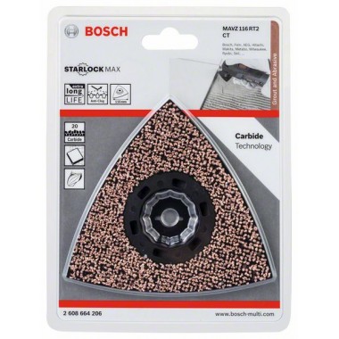 StarlockMax твердосплавная шлифпластина 116 мм зерн.20 МAVZ 116 RT2 Bosch 2608664206 