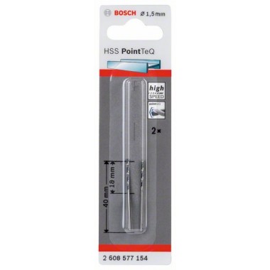 Сверло по металлу HSS PointTeQ (2 шт.) 1.5 мм Bosch 2608577154 