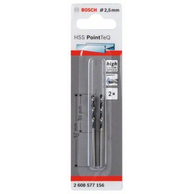 Сверло по металлу HSS PointTeQ (2 шт.) 2.5 мм Bosch 2608577156 